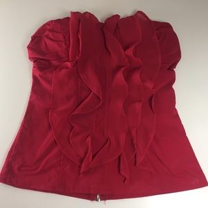 Guess Strapless Red Top
